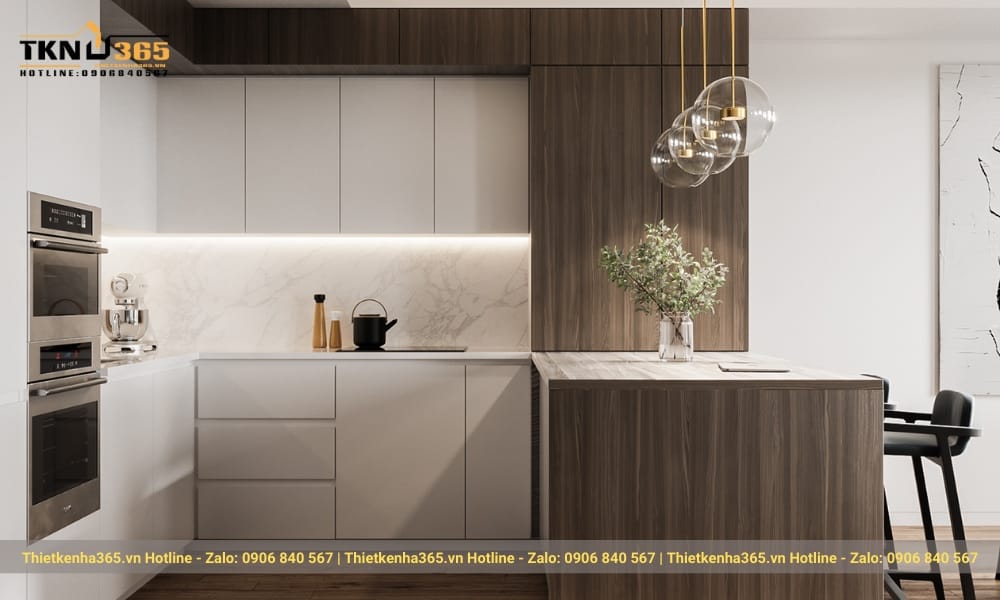 Phong cách nội thất tối giản: 7+ mẹo tinh gọn ngôi nhà hiện đại 36 Phòng bếp được thiết kế thông minh với lò nướng âm tường.