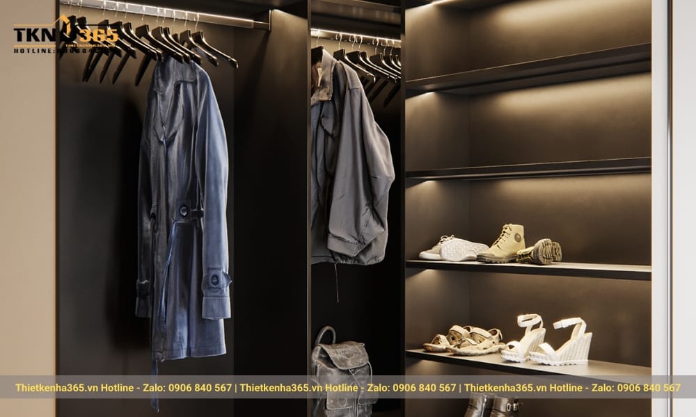 Phong cách nội thất tối giản: 7+ mẹo tinh gọn ngôi nhà hiện đại 39 Tủ quần áo âm tường tiết kiệm diện tích.