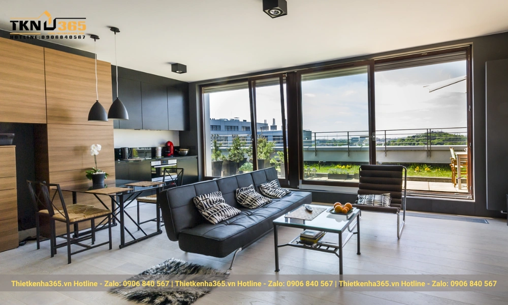 mẫu thiết kế nhà nhỏ 50m2 full nội thất 