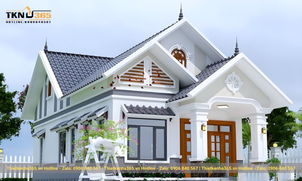 thiết kế nhà 1 tầng 3 phòng ngủ