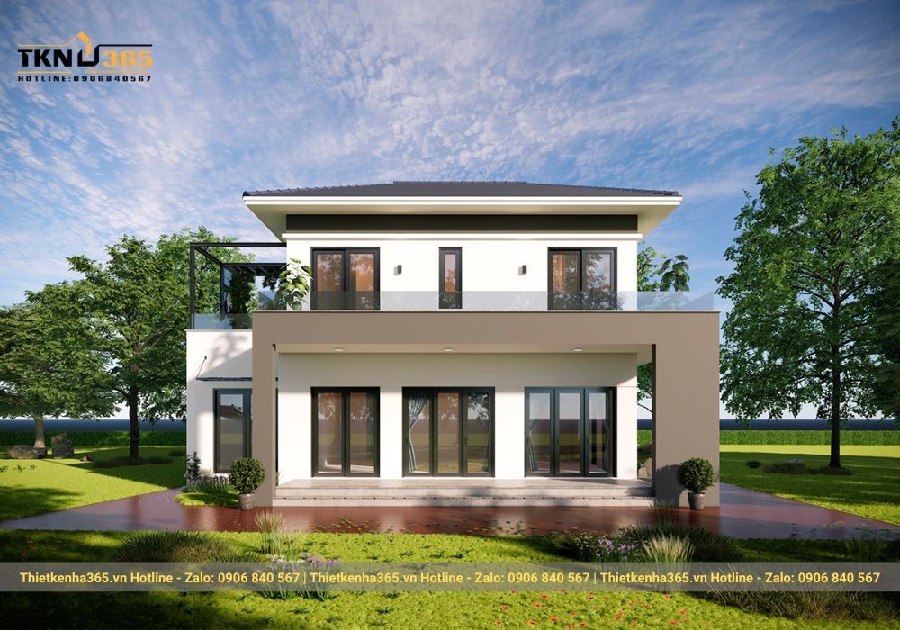 20+ Mẫu Nhà Vuông 2 Tầng Đẹp, Hiện Đại Kèm Công Năng & Chi Phí 12 Mẫu nhà vuông 2 tầng đơn giản