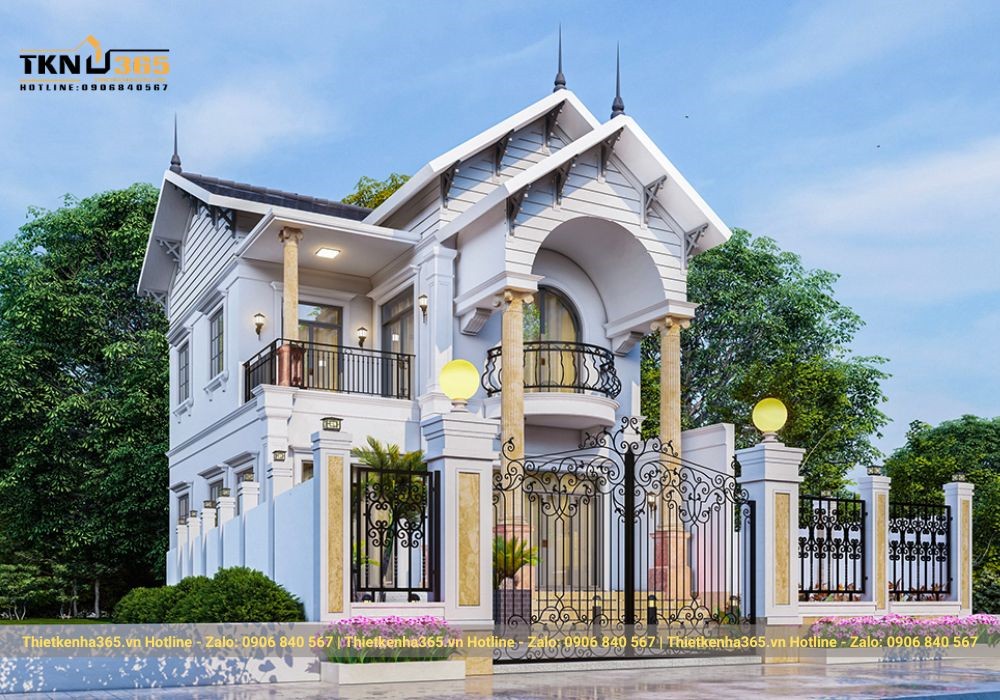 20+ Mẫu Nhà Vuông 2 Tầng Đẹp, Hiện Đại Kèm Công Năng & Chi Phí 4 mẫu nhà vuông chữ L mái thái