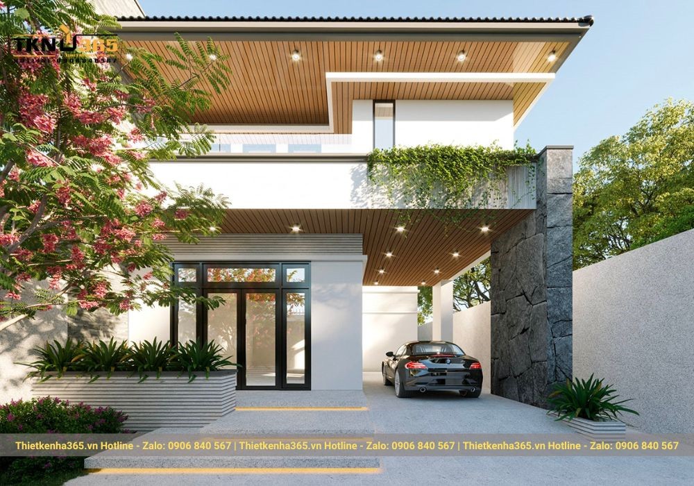20+ Mẫu Nhà Vuông 2 Tầng Đẹp, Hiện Đại Kèm Công Năng & Chi Phí 16 Mẫu thiết kế nhà vuông mái bằng