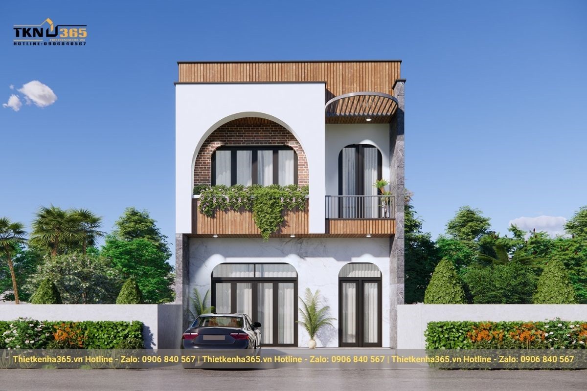 Thiết kế nhà phố 2 tầng