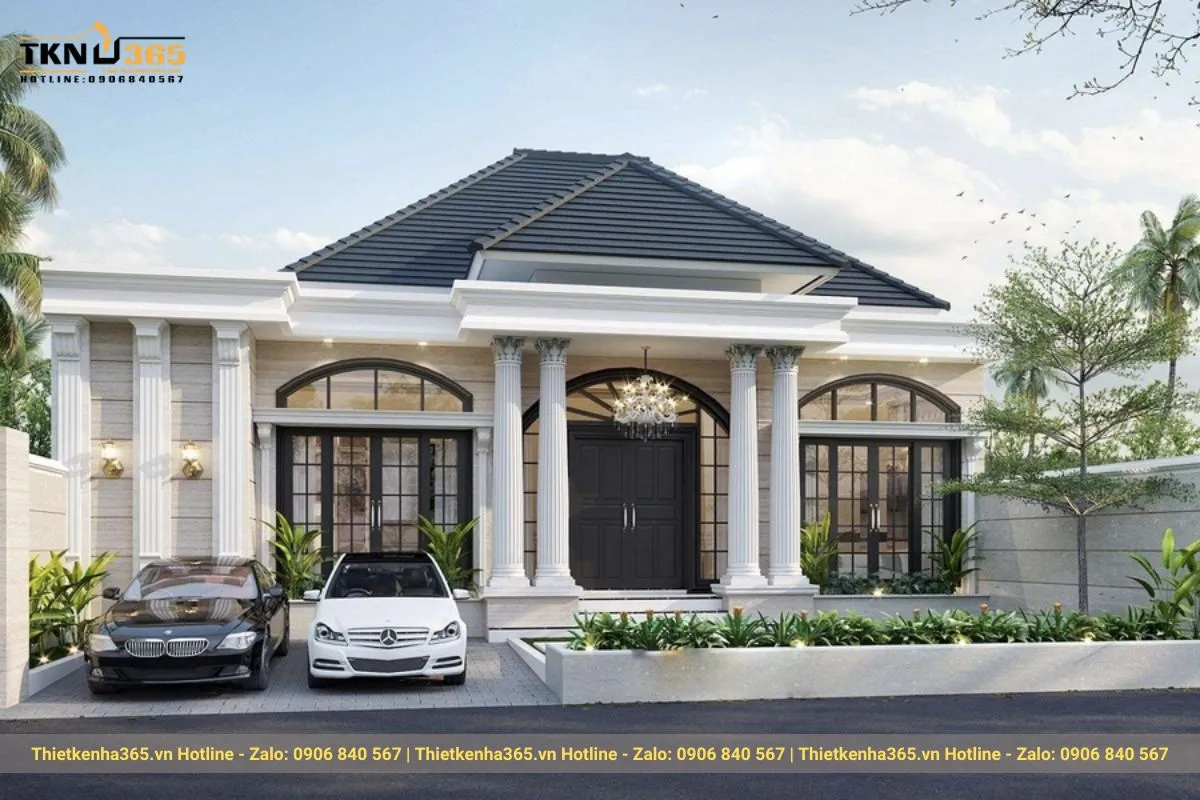 Biệt thự kiểu châu Âu hiện đại