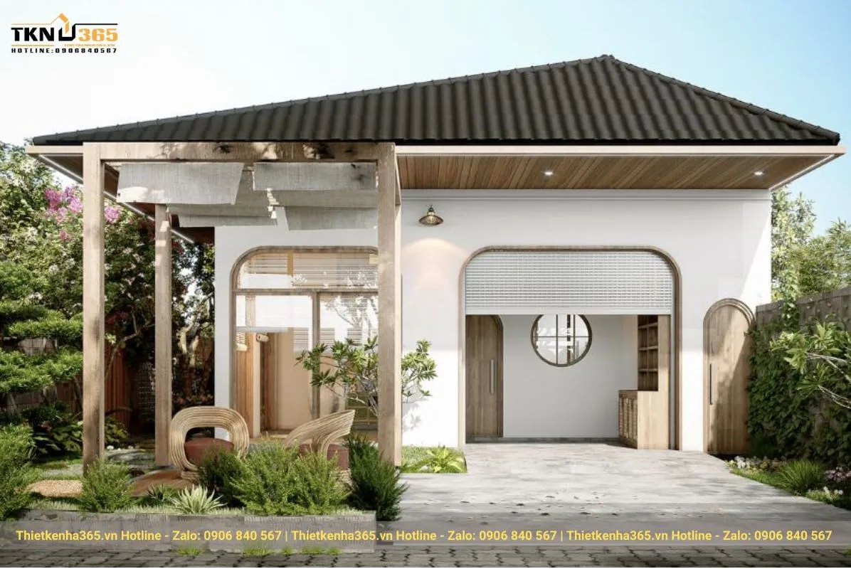 Biệt thự mini 1 tầng Japandi 
