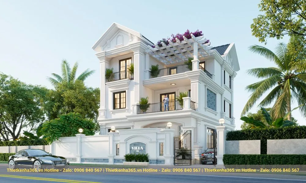 12+ mẫu thiết kế biệt thự lâu đài thượng lưu xa hoa 2025 11 Biệt thự lâu đài đẹp, lãng mạn