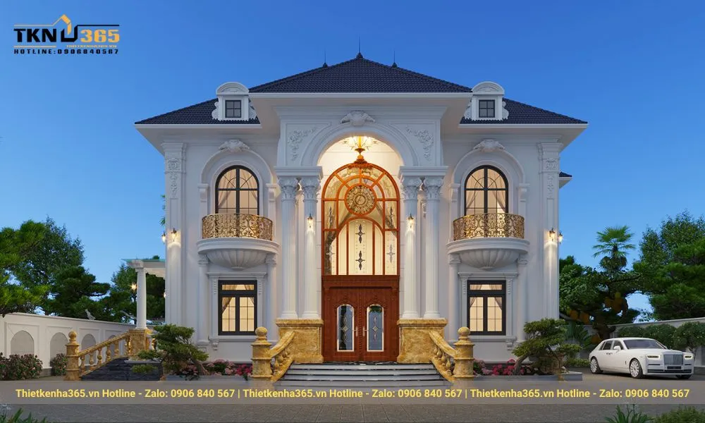 12+ mẫu thiết kế biệt thự lâu đài thượng lưu xa hoa 2025 24 Thiết Kế Nhà 365 - Đơn vị uy tín