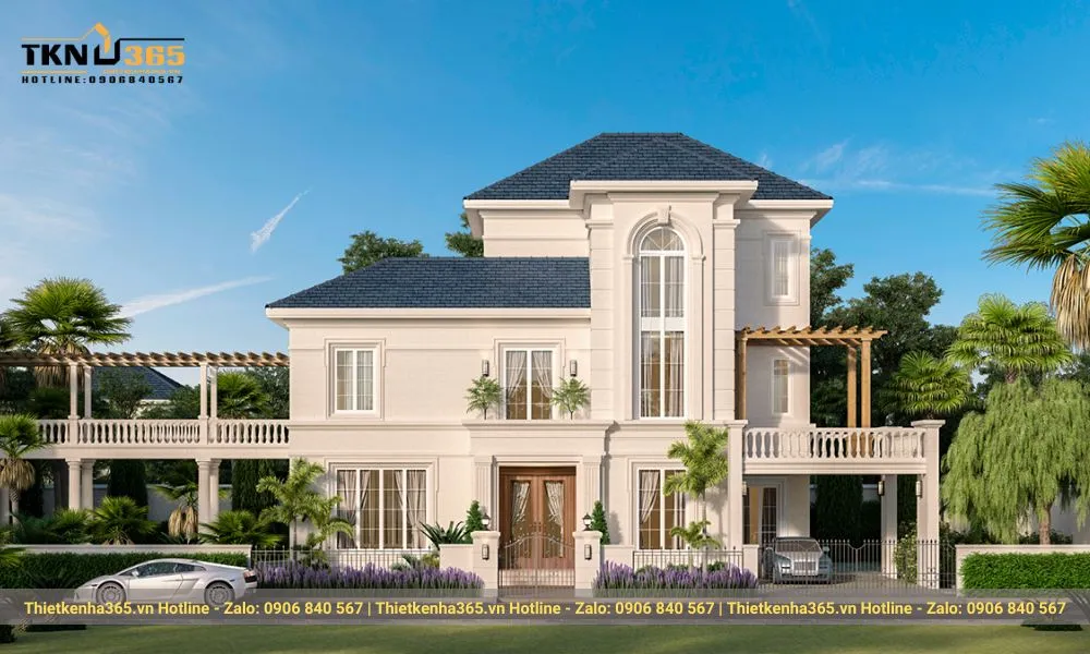 12+ mẫu thiết kế biệt thự lâu đài thượng lưu xa hoa 2025 12 Biệt thự lâu đài theo phong cách tối giản nhưng hiện đại