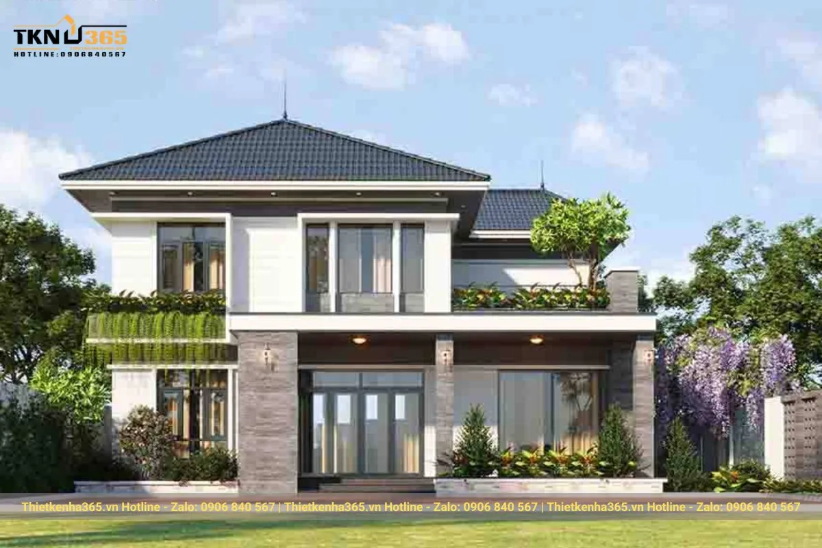 99+ mẫu biệt thự mái Nhật cực sang - đẹp - chỉ từ 1 tỷ 37 Biệt thự mái Nhật 2 tầng