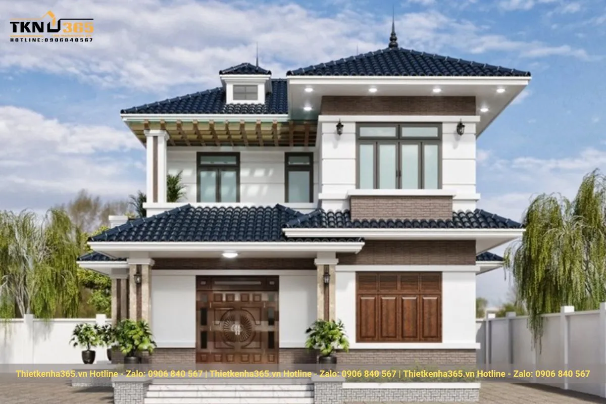 99+ mẫu biệt thự mái Nhật cực sang - đẹp - chỉ từ 1 tỷ 36 Mẫu biệt thự mái nhật 2 tầng