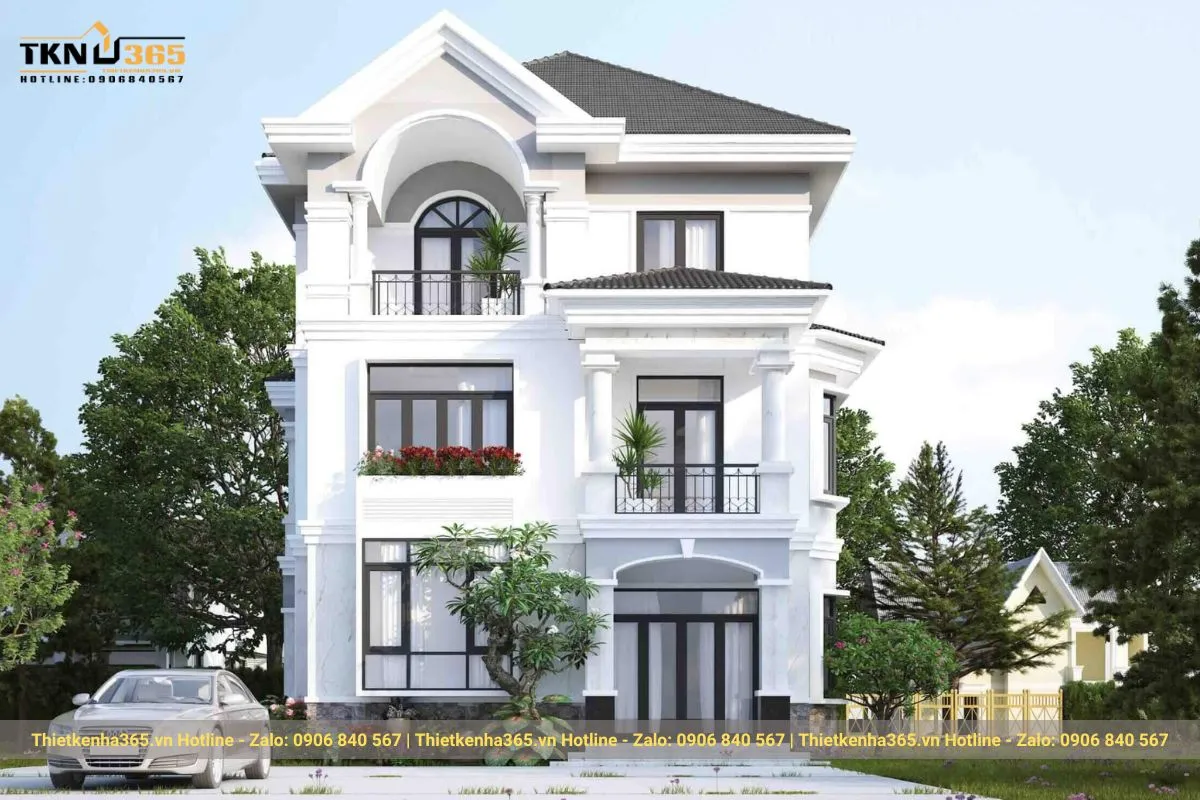 99+ mẫu biệt thự mái Nhật cực sang - đẹp - chỉ từ 1 tỷ 45 Biệt thự mái Nhật 3 tầng