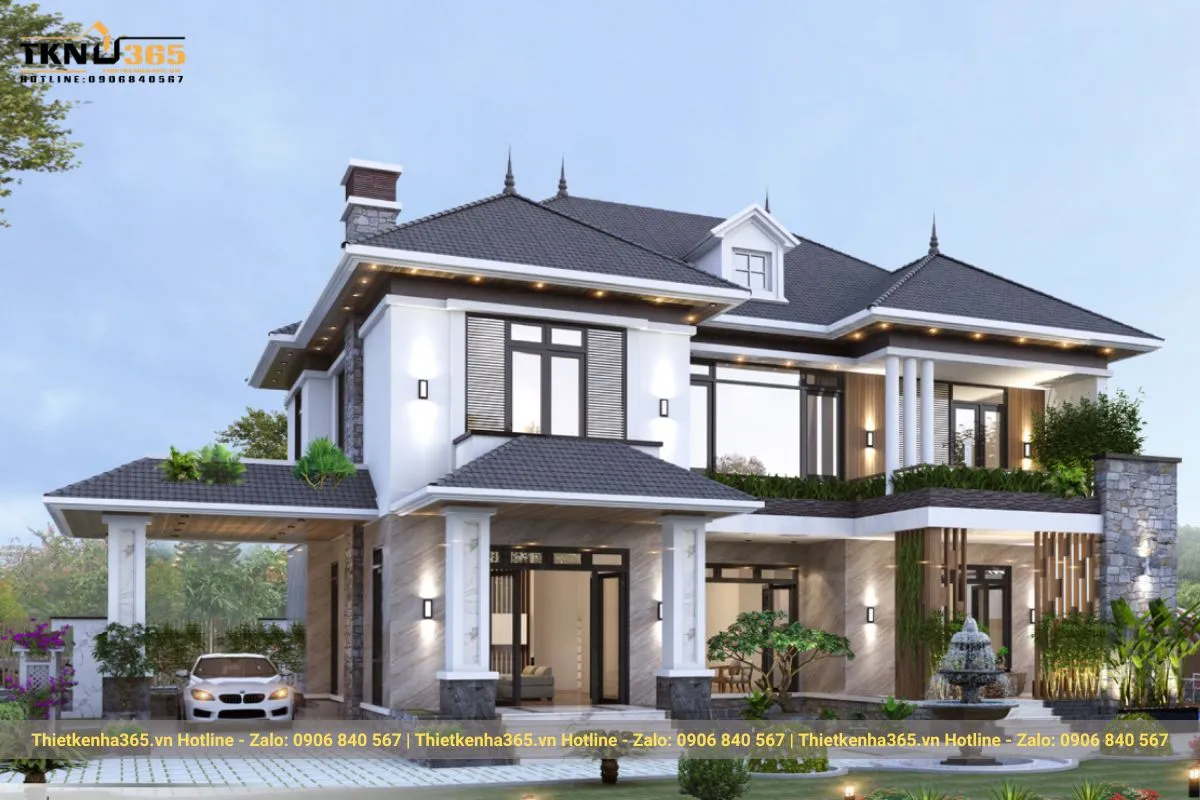 99+ mẫu biệt thự mái Nhật cực sang - đẹp - chỉ từ 1 tỷ 17 Biệt thự mái Nhật phong cách Châu Âu