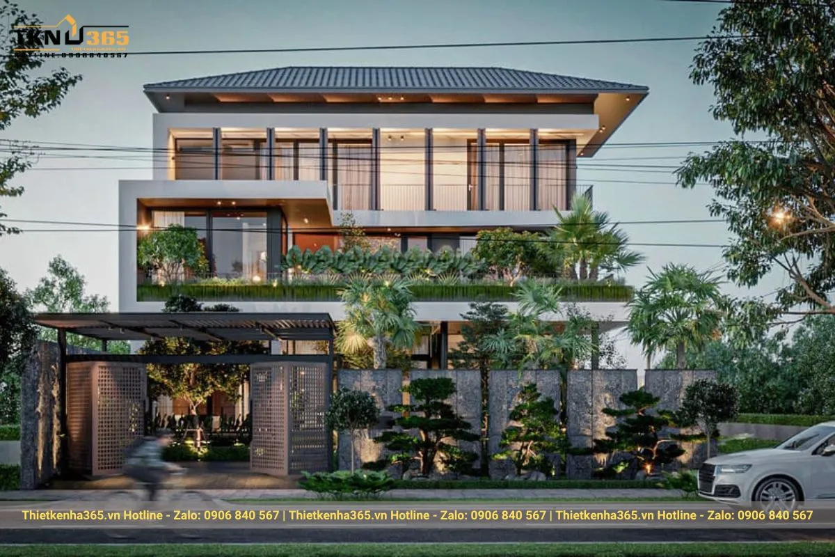99+ mẫu biệt thự mái Nhật cực sang - đẹp - chỉ từ 1 tỷ 24 Biệt thự nhà vườn mái Nhật
