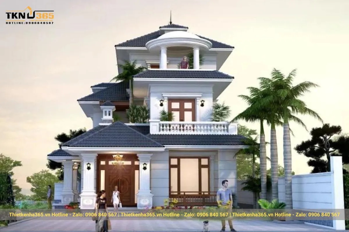 99+ mẫu biệt thự mái Nhật cực sang - đẹp - chỉ từ 1 tỷ 44 Biệt thự mái Nhật 3 tầng