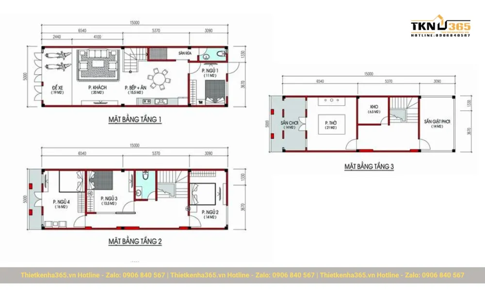 30+ mẫu thiết kế nhà ống 3x15m hiện đại, đầy đủ công năng 2 Nhà ống 3x15