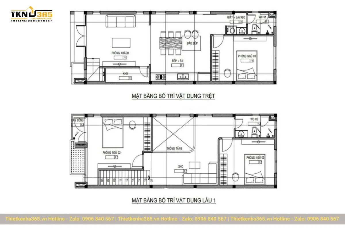 Tư vấn thiết kế và xây nhà 75m2 2 tầng tối ưu chi phí nhất 2 Nhà 75m2 2 tầng