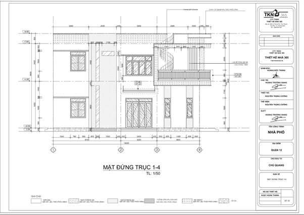 Tham khảo một số bản vẽ thiết kế nhà phố của Công ty Thiết Kế Nhà 365 