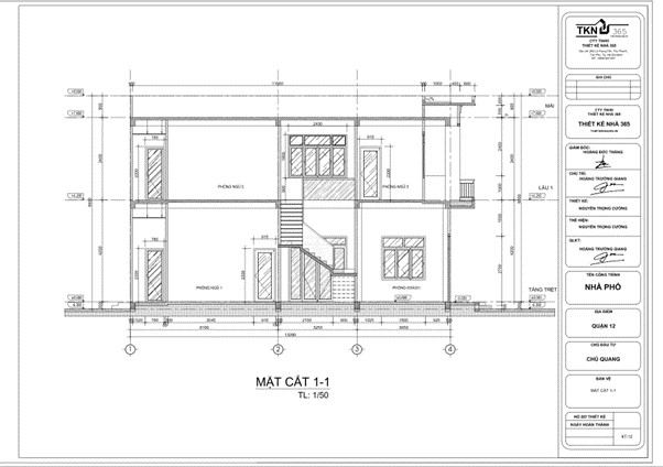 Tham khảo một số bản vẽ thiết kế nhà phố của Công ty Thiết Kế Nhà 365 