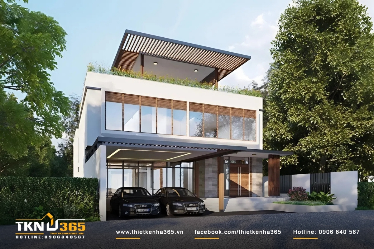 Thiết Kế Nhà 365 - Đơn vị thiết kế và xây dựng biệt thự 2 tầng mái bằng uy tín
