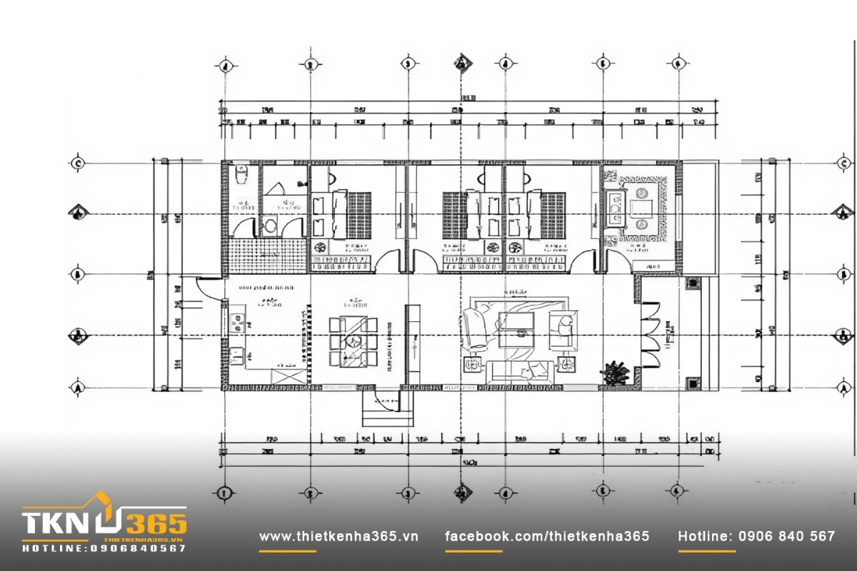 Bản vẽ chi tiết nhà cấp 4 đẹp giả ngói