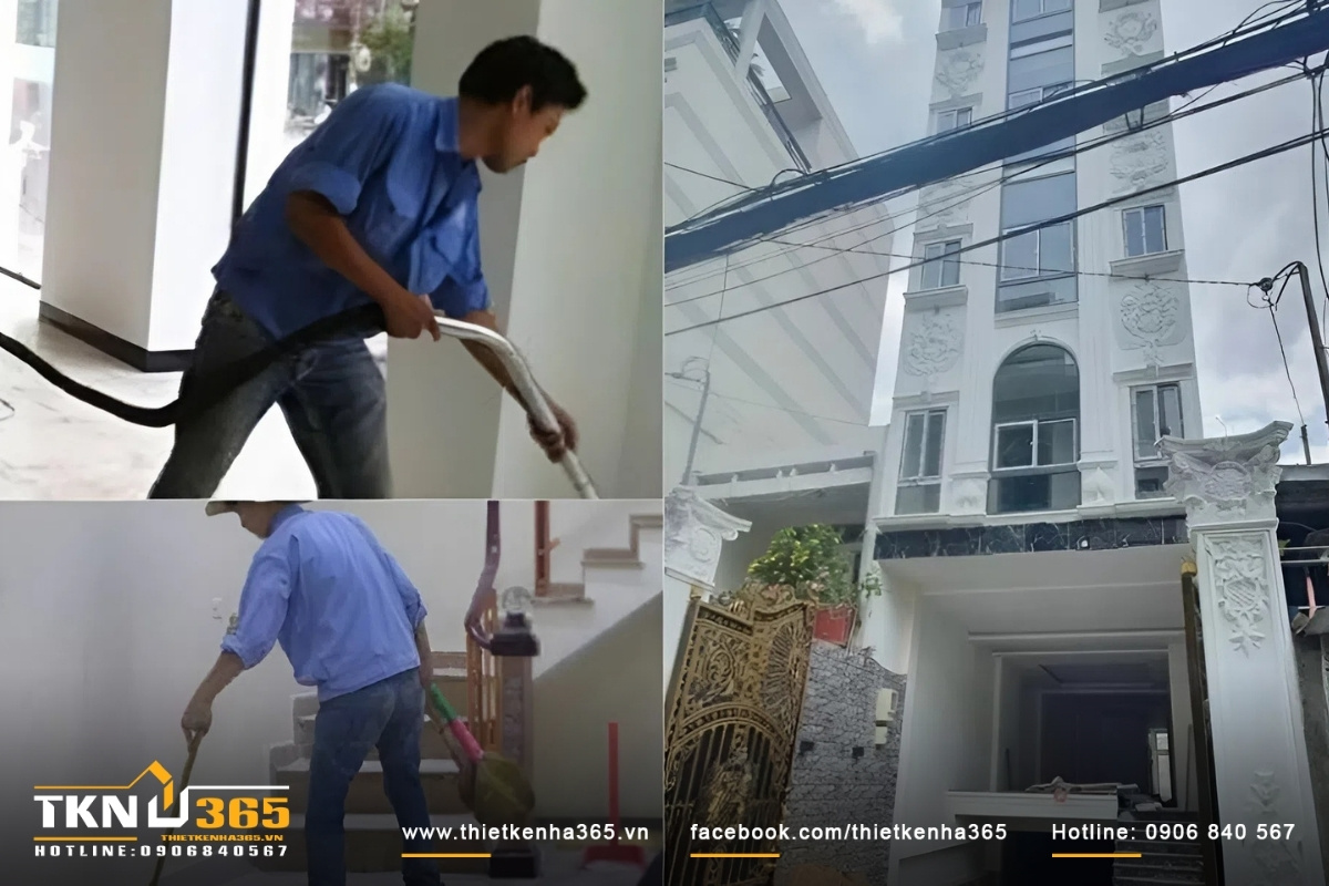 Công tác vệ sinh, bàn giao nhà cho khách hàng
