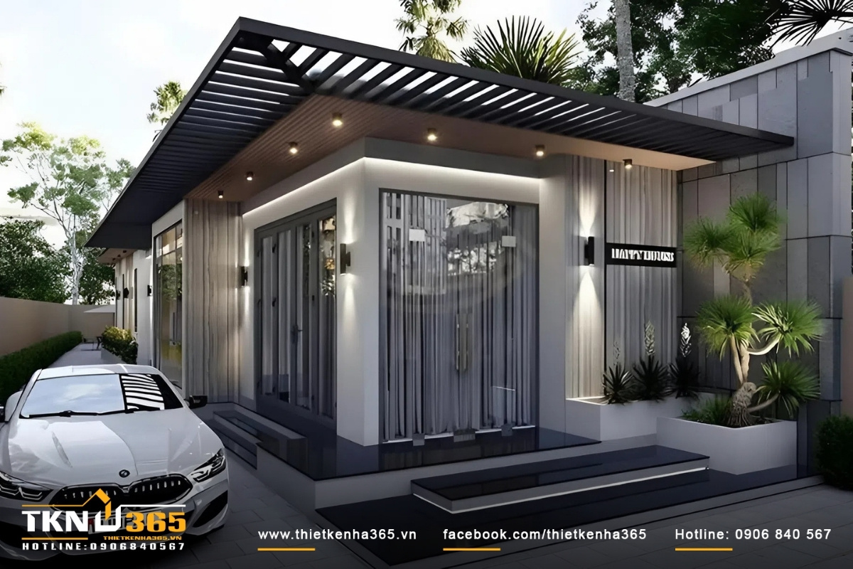 Căn nhà cấp 4 mái bằng đẹp sang trọng