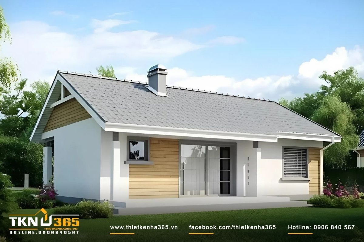 Nhà cấp 4 2 phòng ngủ đáp ứng mọi tiêu chí hợp lý cho gia đình 3-4 thành viên
