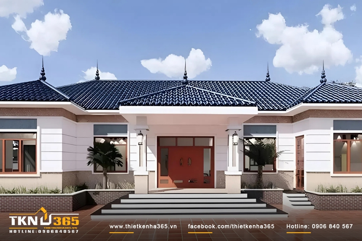 Mẫu thiết kế nhà cấp 4 4 phòng ngủ