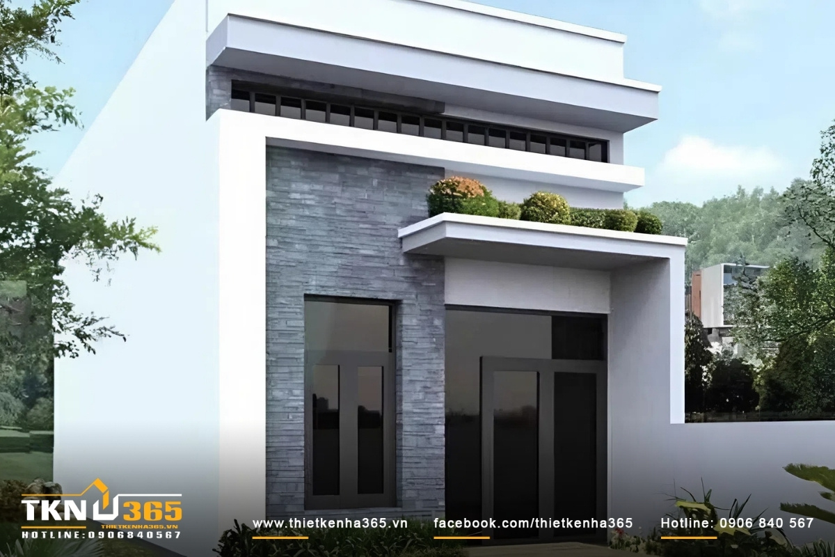 Mẫu thiết kế nhà đẹp cấp 4 gác lửng đẹp ấn tượng