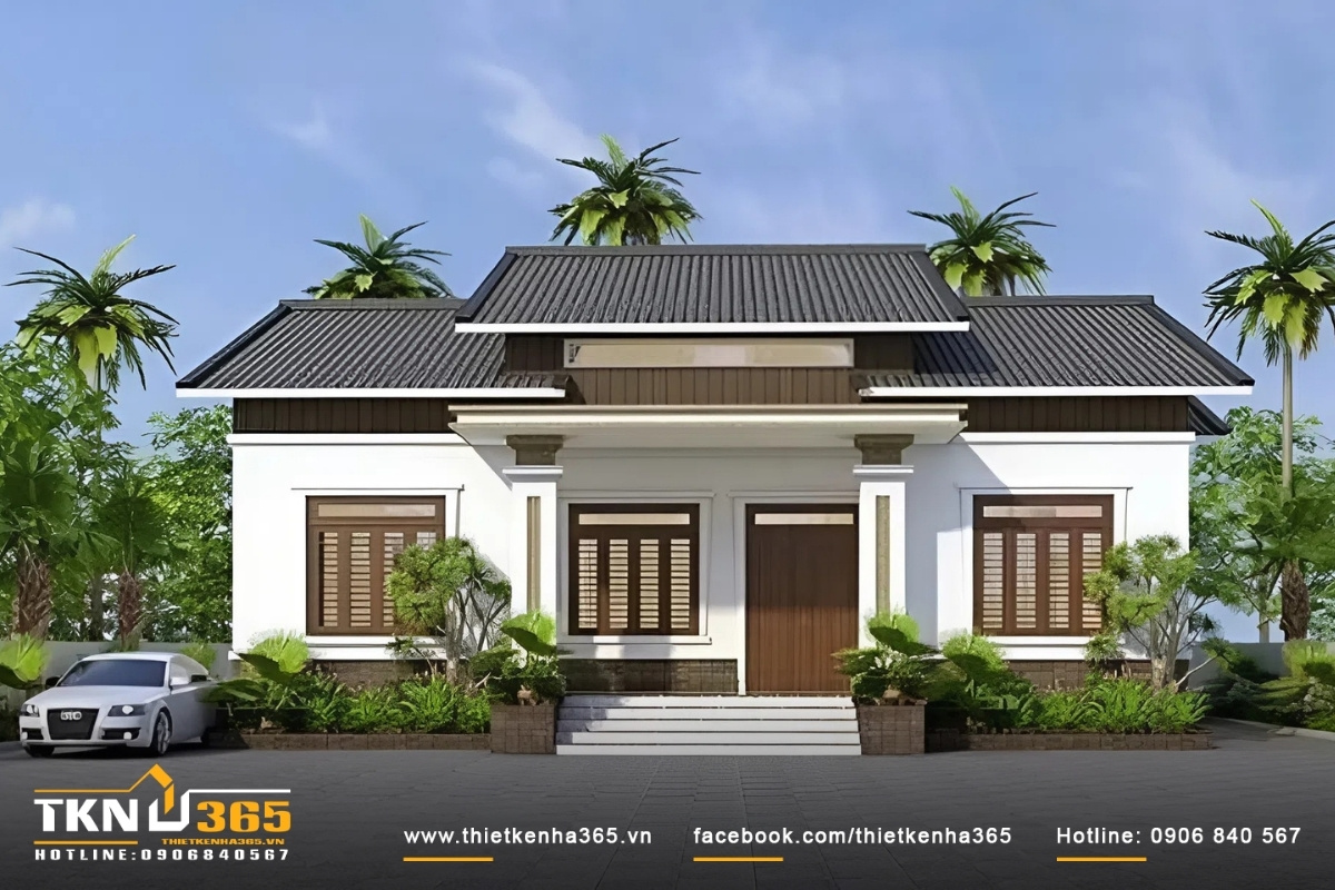Mẫu thiết kế nhà cấp 4 đẹp nông thôn được nhiều người ưa chuộng