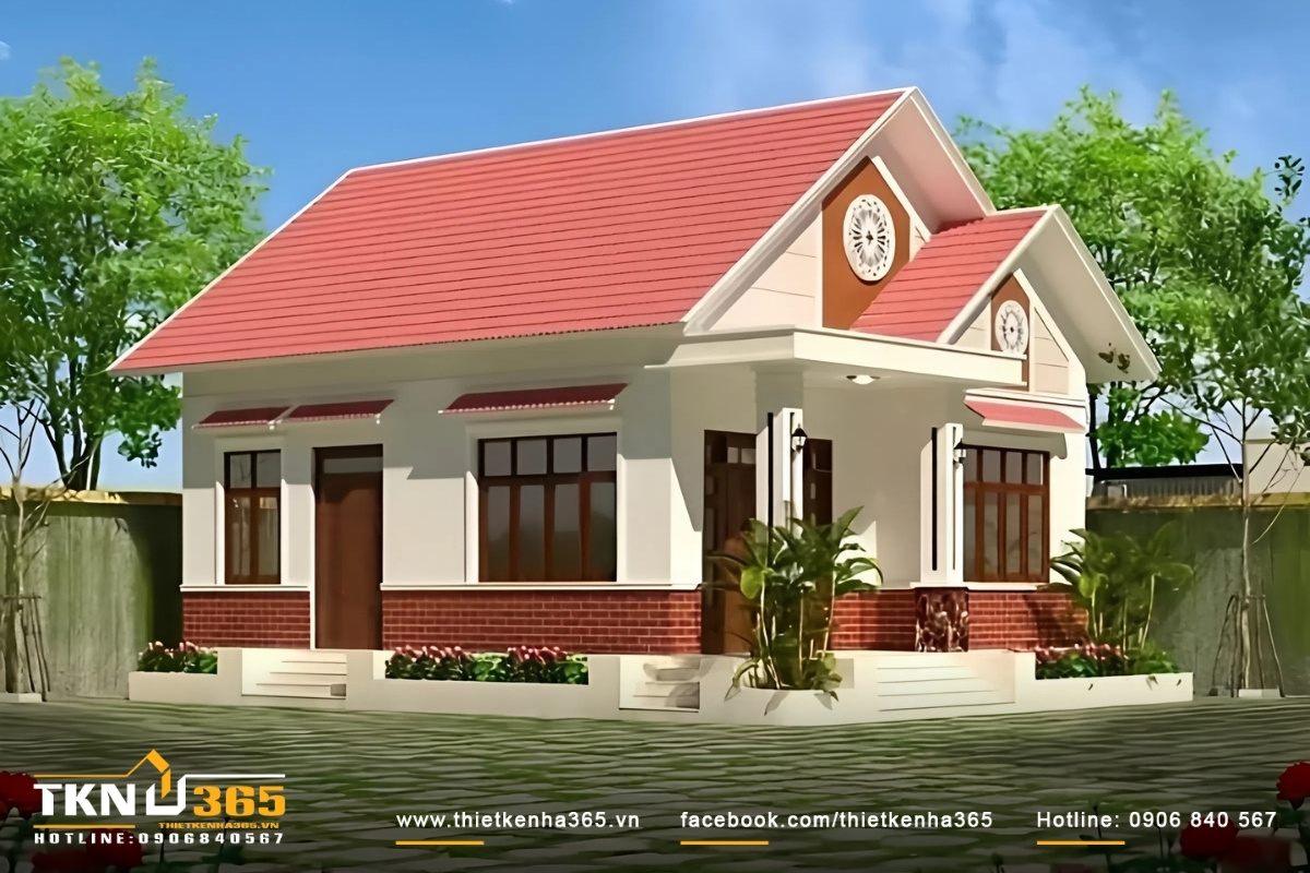 Mẫu thiết kế nhà cấp 4 nông thôn đẹp, đơn giản