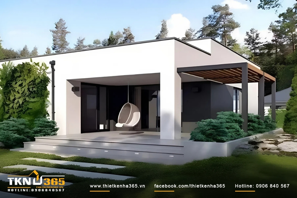Mẫu nhà cấp 4 đẹp, đơn giản kiểu Pháp sang trọng