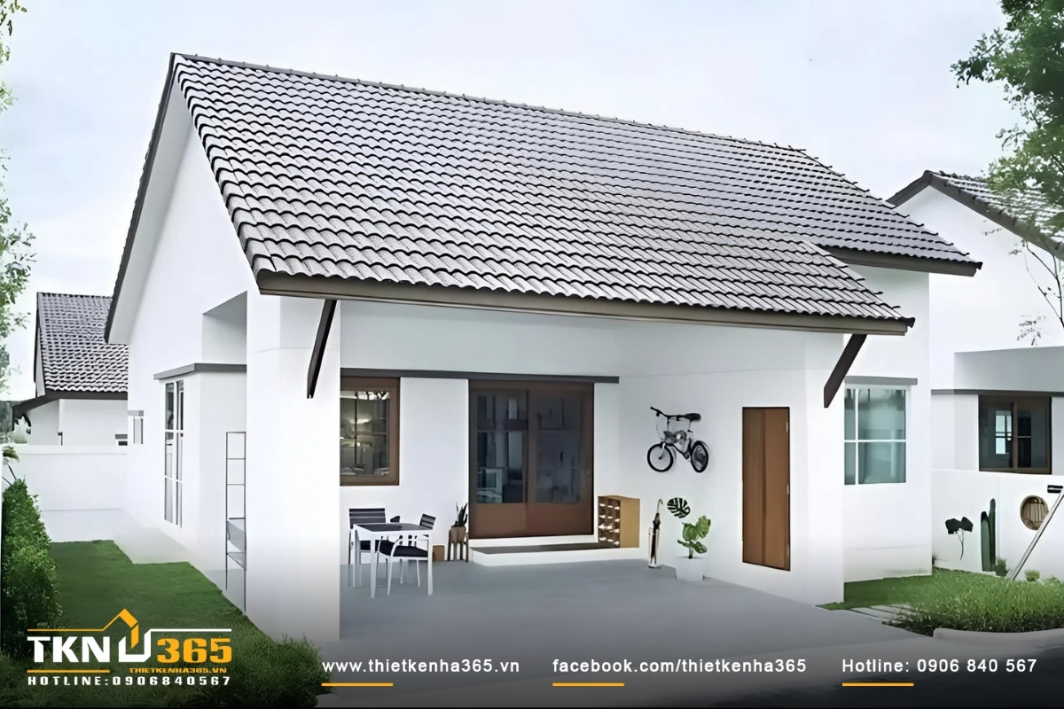 Mẫu thiết kế nhà cấp 4 đẹp kết hợp sân vườn thoáng mát