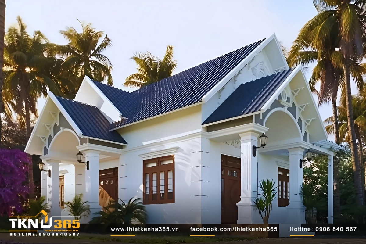 Mẫu thiết kế nhà đẹp cấp 4 nông thôn đơn giản, hiện đại