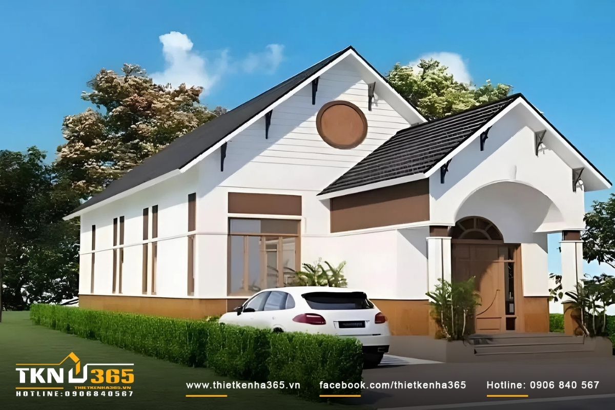 Mẫu thiết kế nhà cấp 4 đẹp đơn giản diện tích 5x15m