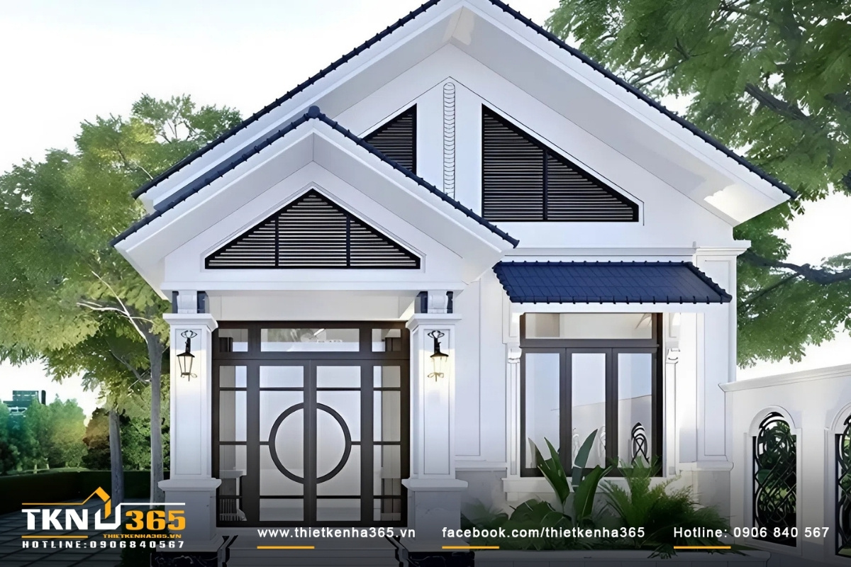 Mẫu thiết kế nhà cấp 4 diện tích 6x20m đẹp hiện đại