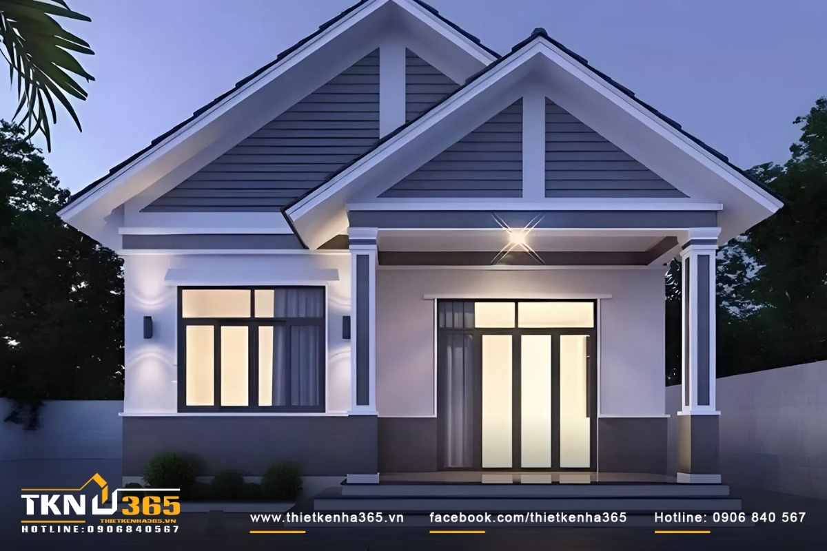 Mẫu nhà cấp 4 đẹp nhất hiện nay diện tích 6x20m