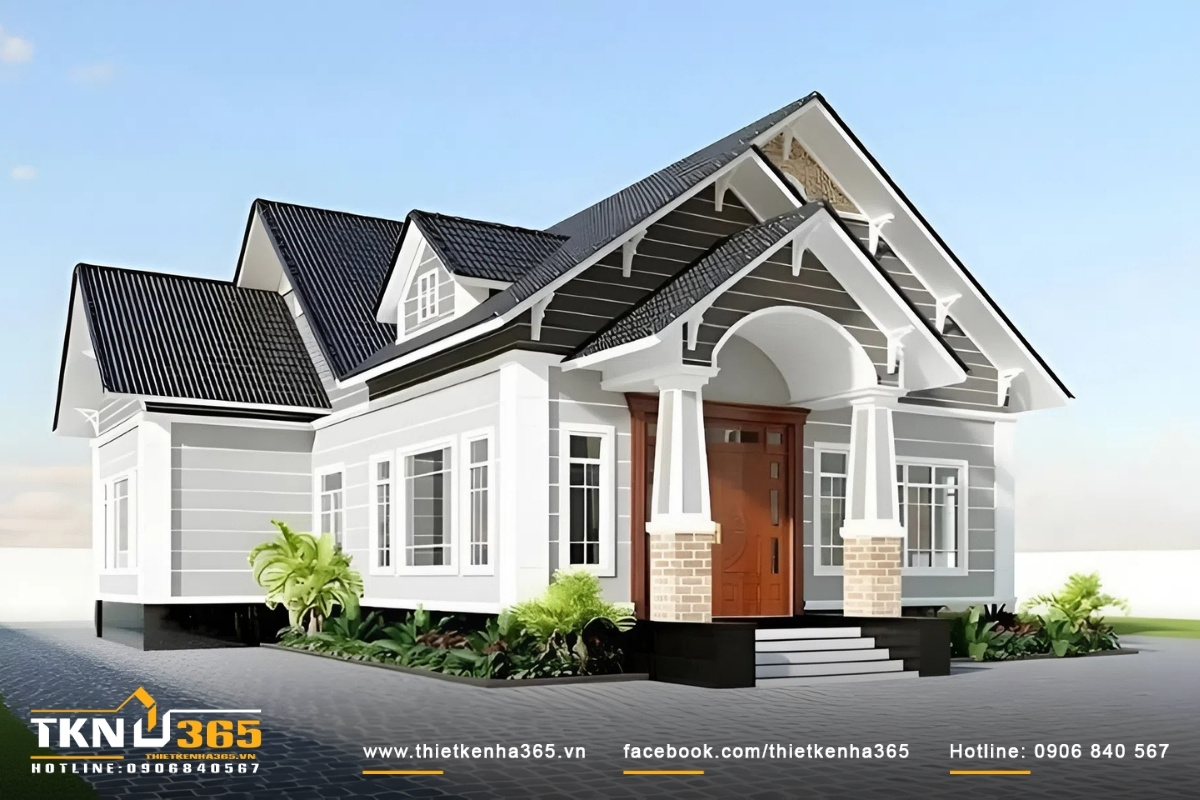 Mẫu nhà đẹp cấp 4 hiện đại giá 300 triệu được thiết kế theo phong cách yêu cầu