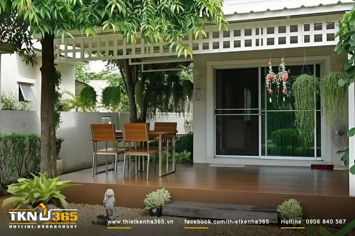 Mẫu thiết kế nhà đẹp cấp 4 có giàn hoa tươi đẹp độc đáo