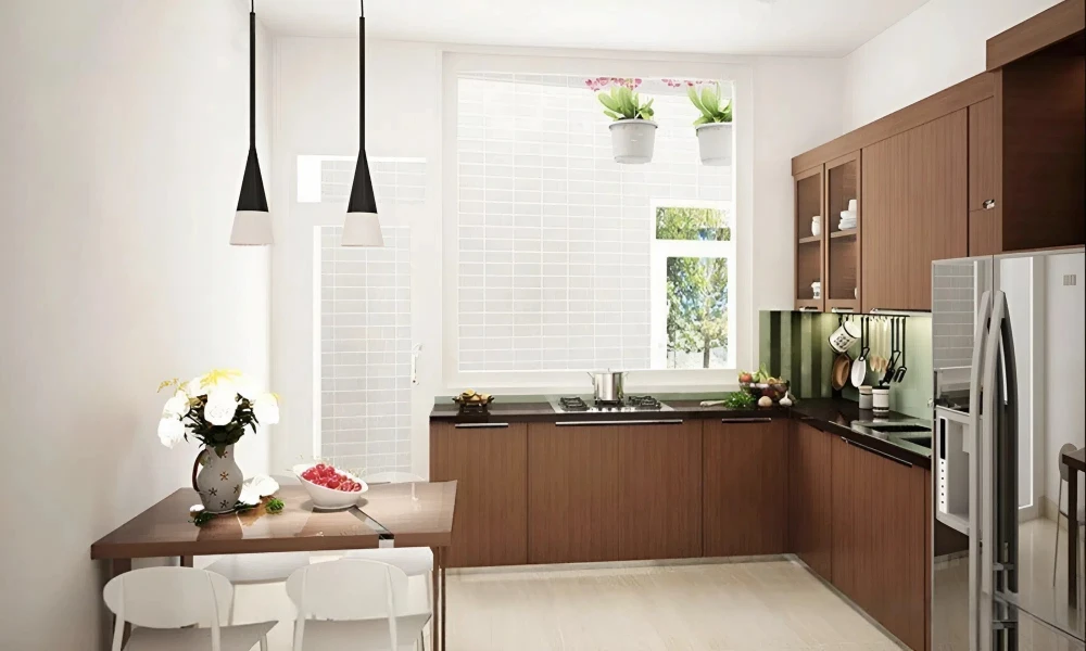 Mẫu phòng bếp 1 cho nhà hẹp ngang 3m
