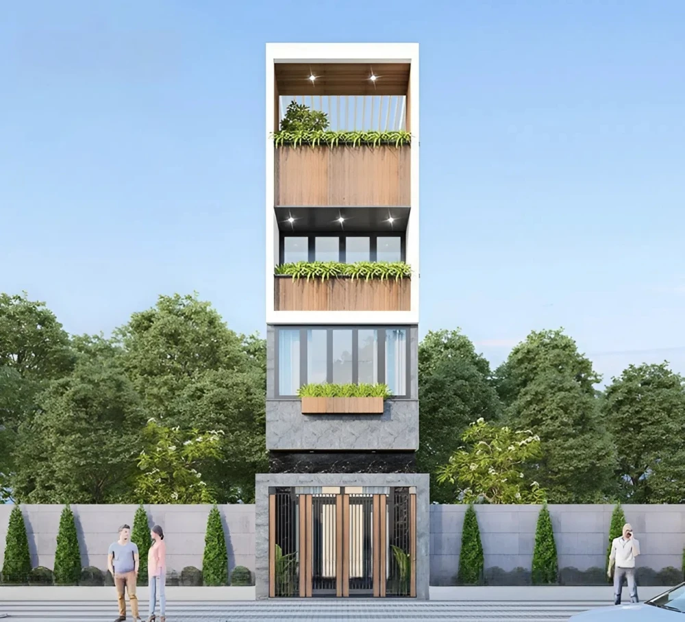  ngôi nhà hẹp ngang 3m sẽ được thiết kế như sau