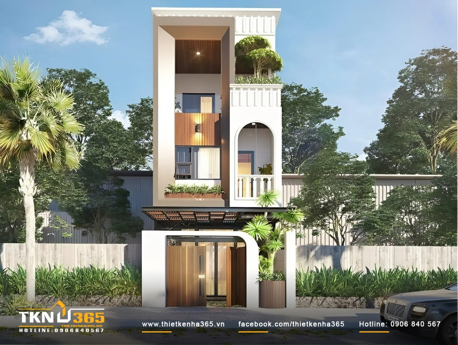 Thiết kế nhà phố mặt tiền rộng 6m và cao 3 tầng tại Đồng Nai 