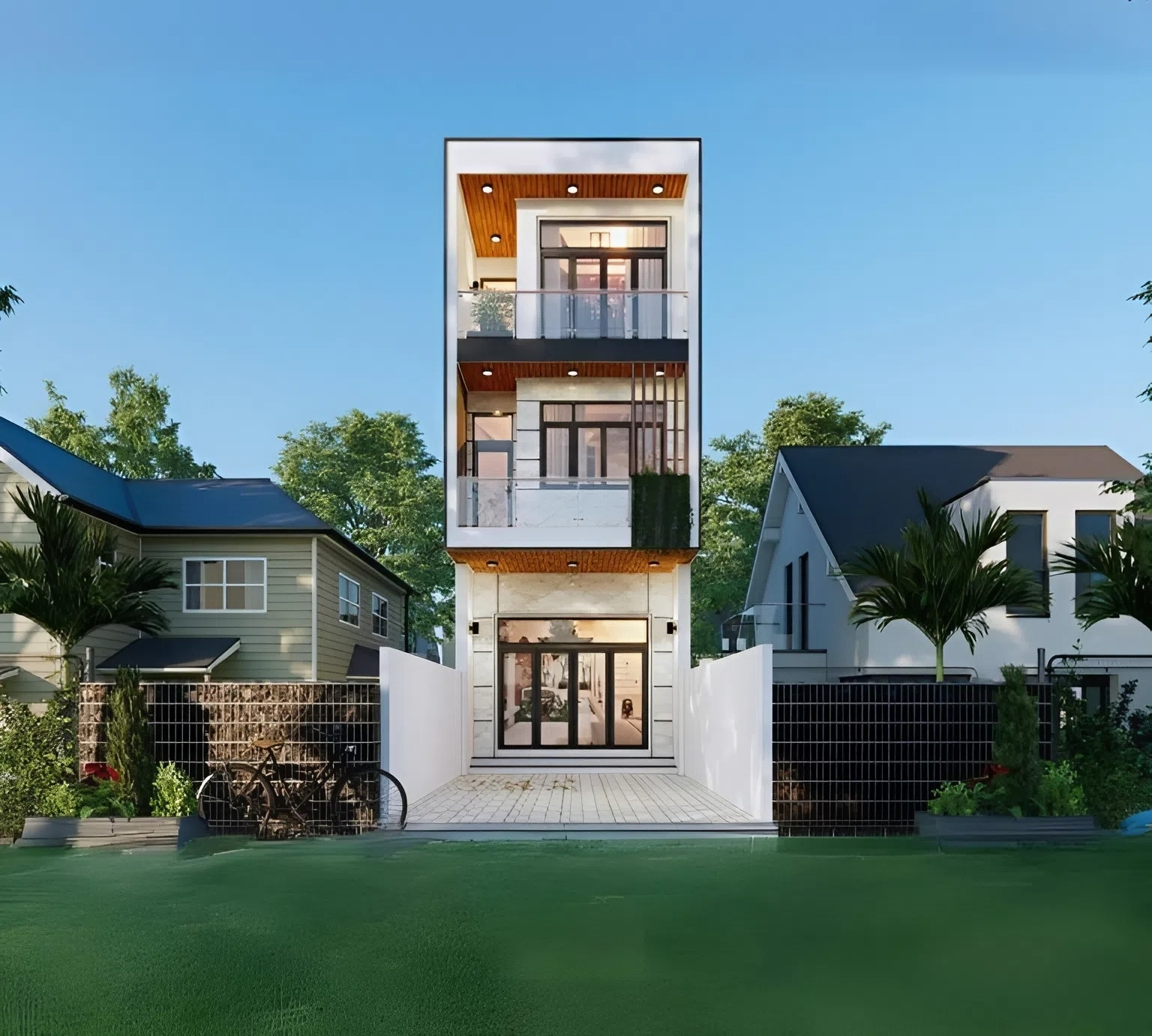 Mẫu nhà mặt tiền 6m kiểu Pháp tại Bình Dương (ảnh: sưu tầm)