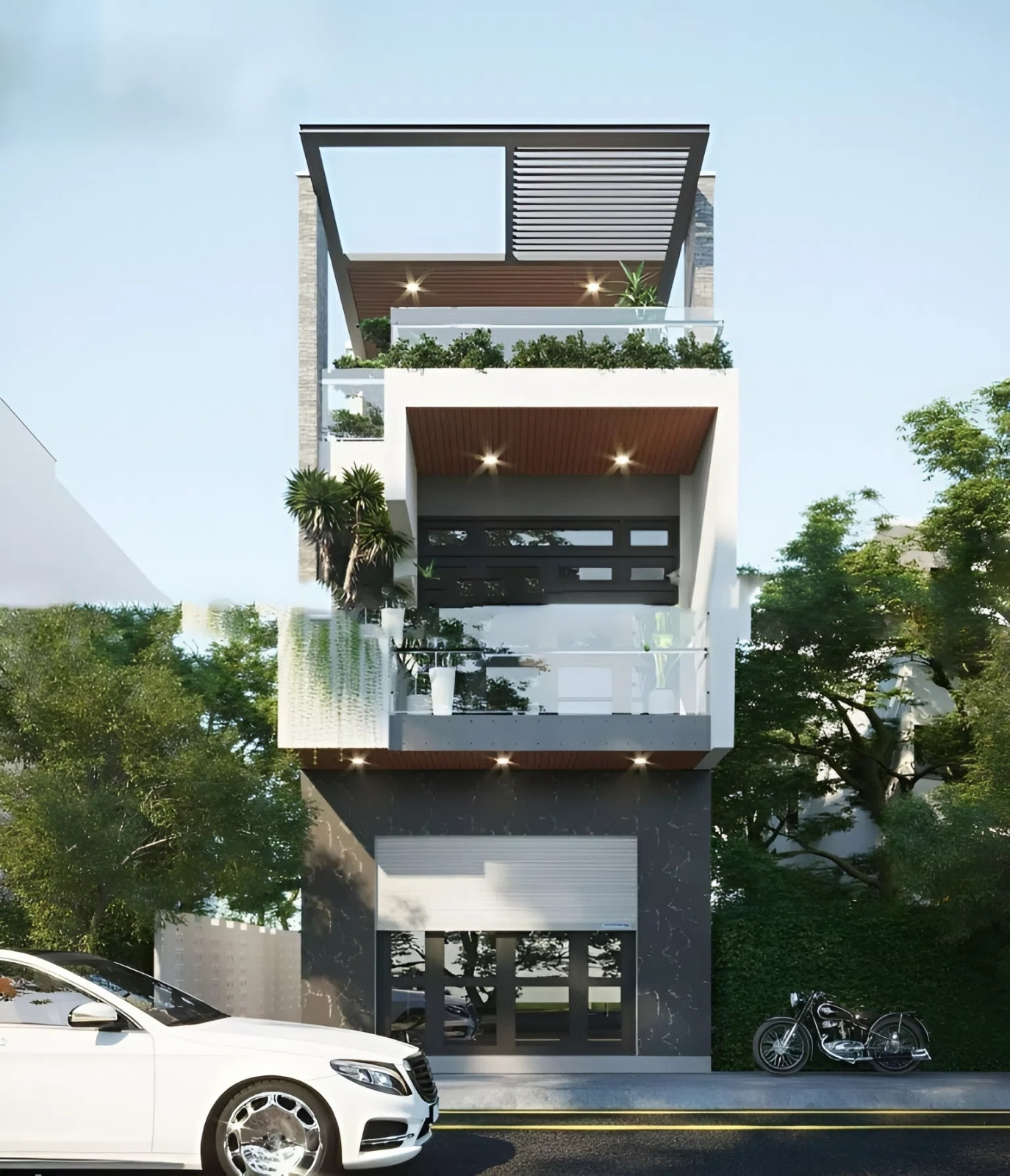 Mẫu nhà 6m mặt tiền được thiết kế kiểu không gian mở (ảnh: sưu tầm)