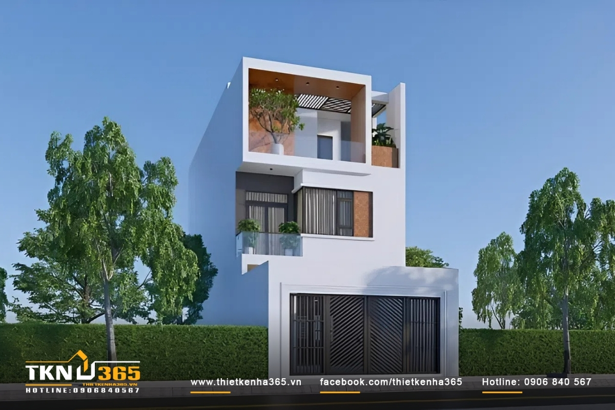 Mặt tiền nhà phố 6m được thiết kế ấn tượng