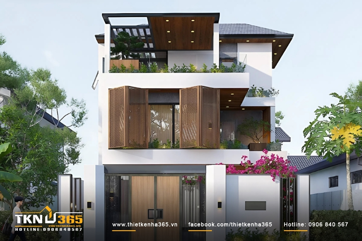 Thiết kế mẫu nhà phố 7x13 hiện đại, sang trọng