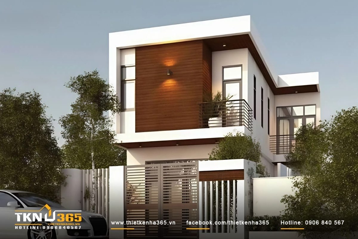 Mẫu nhà 7x13m hình chữ L