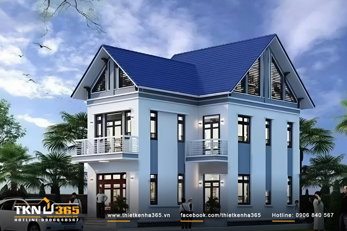 Thiết kế nhà 7x13 2 tầng đẹp hiện đại