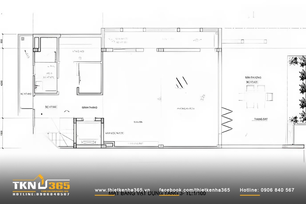 50+ Mẫu thiết kế nhà 2 mặt tiền kinh doanh đẹp, hiện đại 56 Mặt bằng tầng 3 nhà 4 tầng 2 mặt tiền kinh doanh
